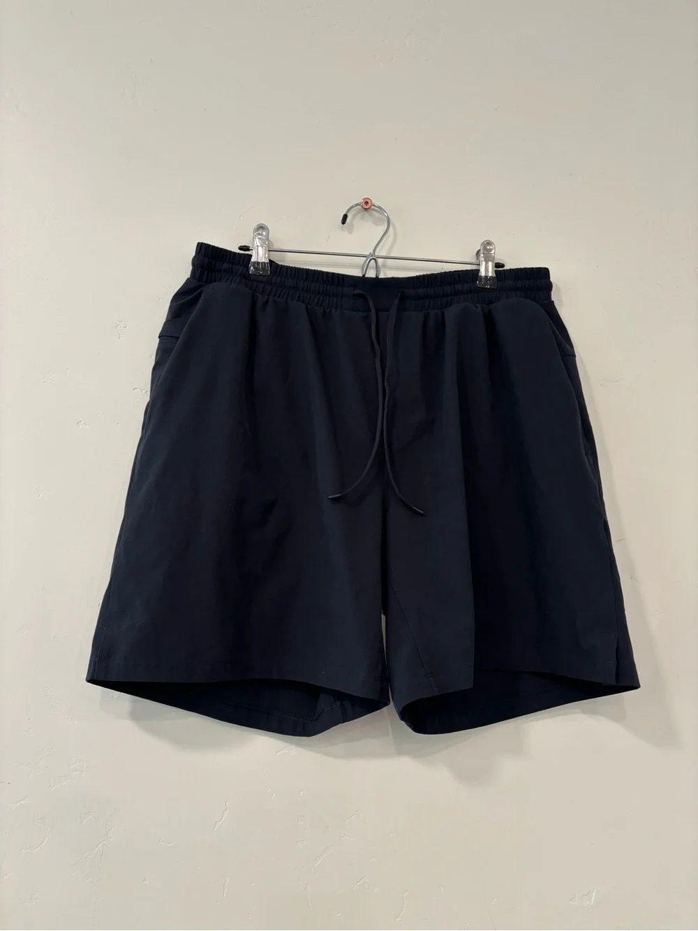Lululemon Shorts Mens L Black New Year Relaxed Lined 7” Gym Running Swim